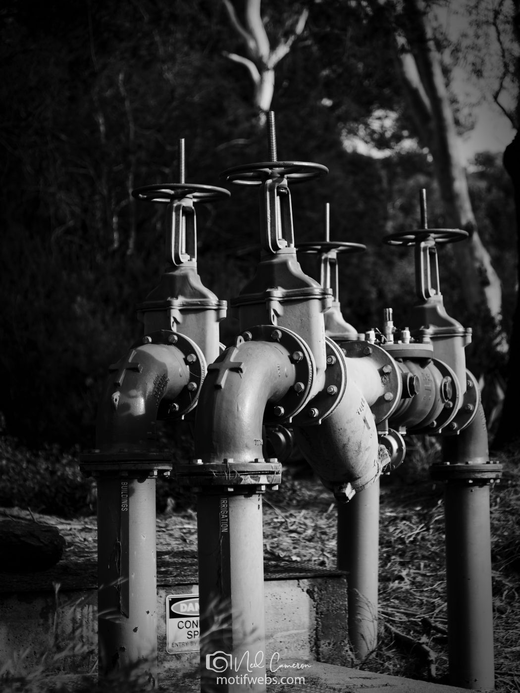 Fire control switching equipment, Australian National Botanical Gardens, Canberra, Australia