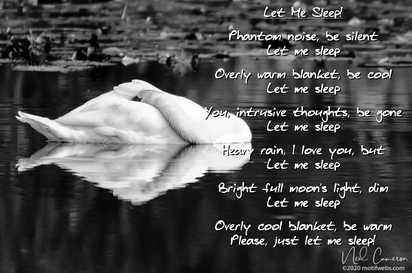 Poem titled 'Let Me Sleep!'