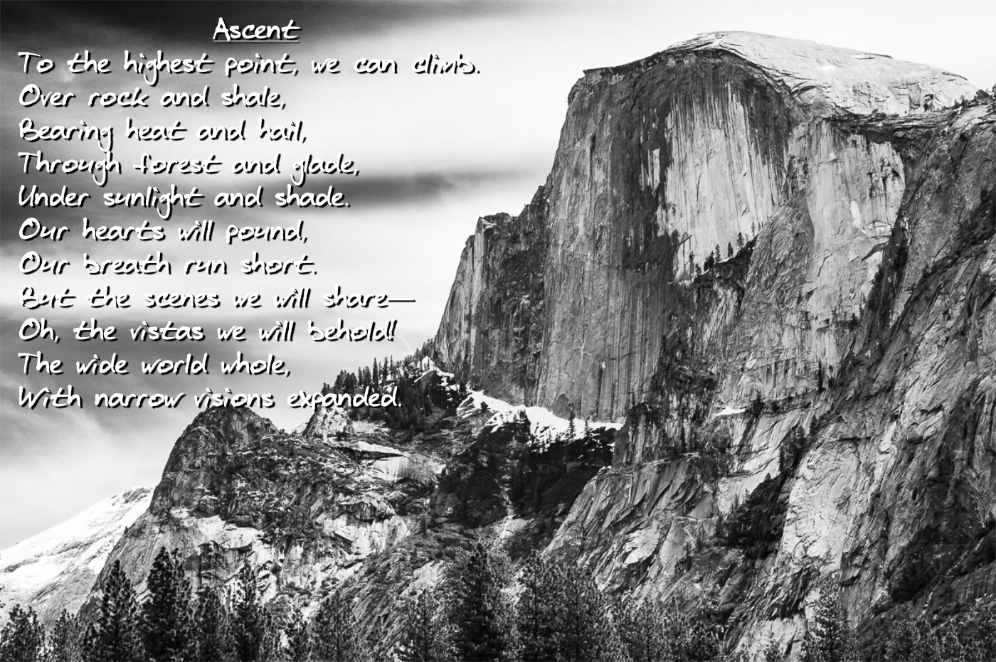 Poem titled 'Ascent'